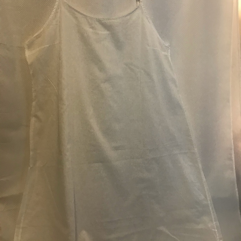 Eileen Fisher Irish Linen white sundress w/slip